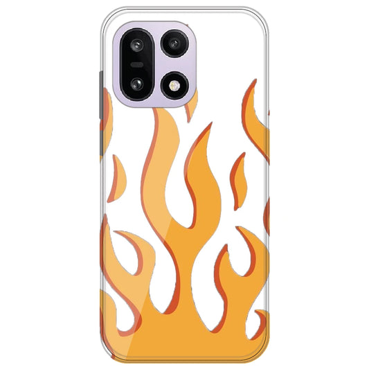 Orange Flames - Clear Printed Silicone Case for OnePlus 15