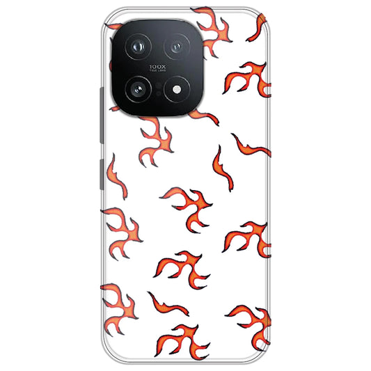 Orange Mini Flames - Clear Printed Silicone Case for iQOO 15