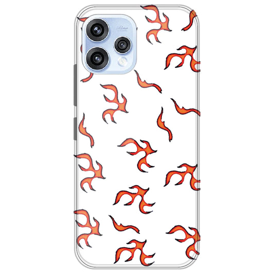 Orange Mini Flames - Clear Printed Silicone Case for Oppo Reno 15
