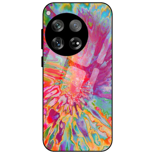 Orange Splash Tie Dye - Glass Case for OnePlus 12