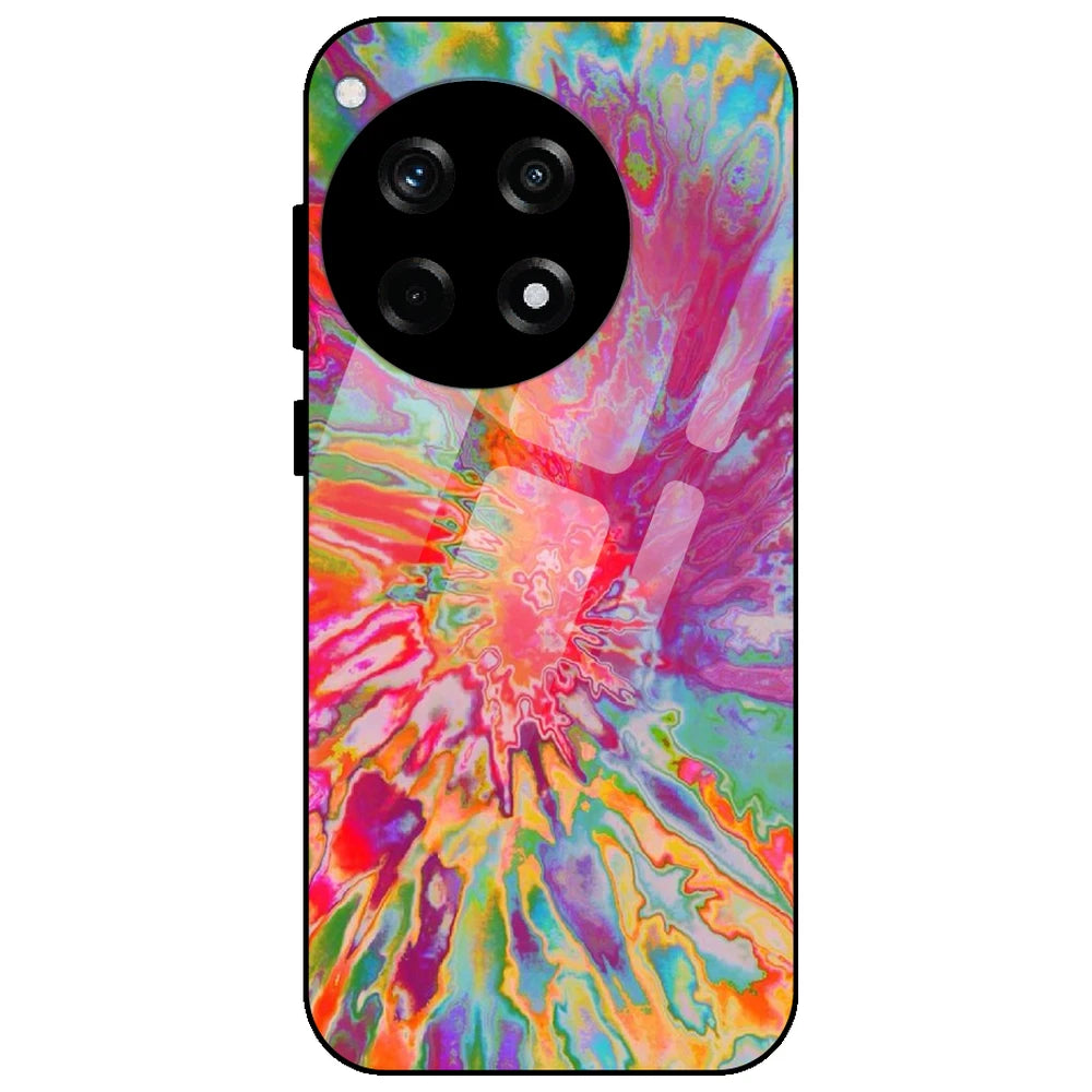 Orange Splash Tie Dye - Glass Case for OnePlus 12R