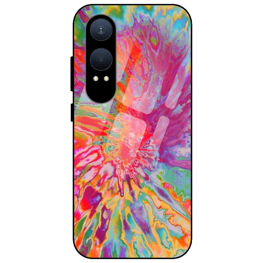 Orange Splash Tie Dye - Glass Case for OnePlus Nord CE 4 Lite