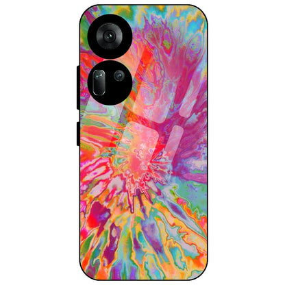 Orange Splash Tie Dye - Glass Case for Oppo Reno 11