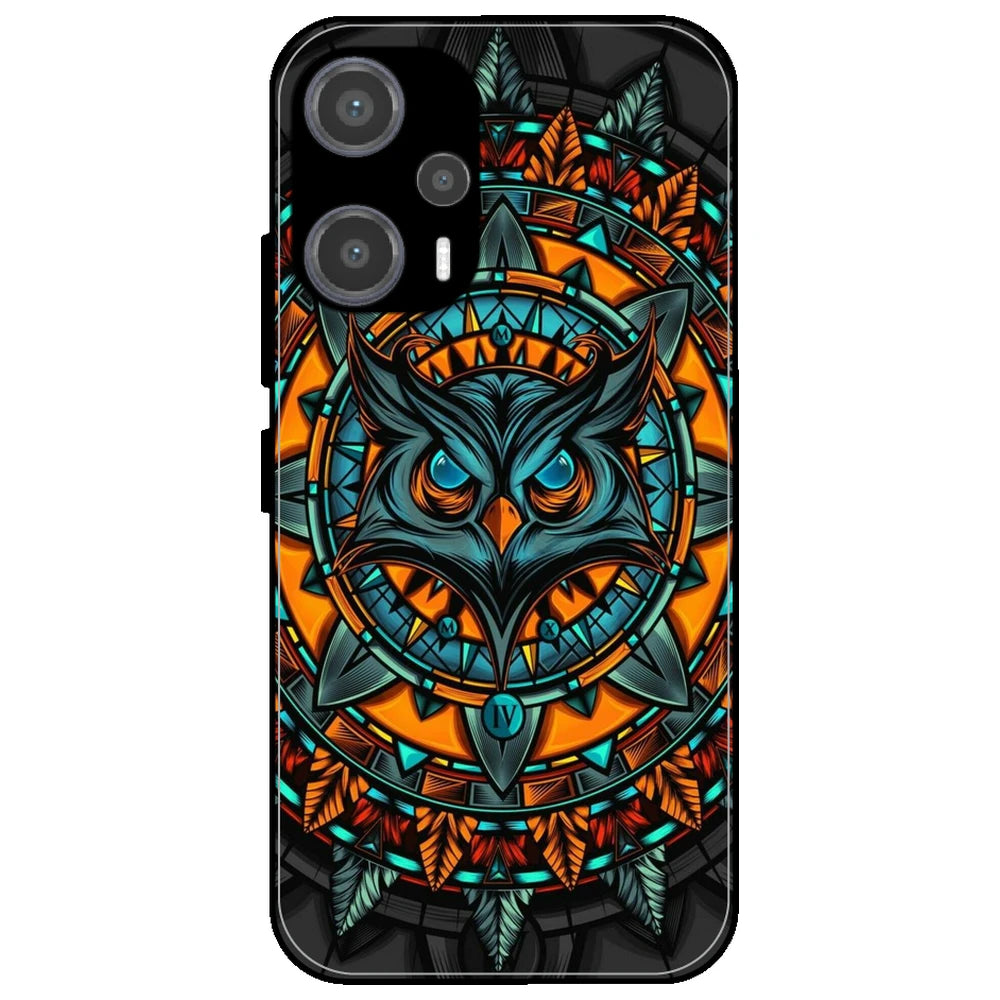 Owl Art - Glossy Metal Silicone Case for Poco F5