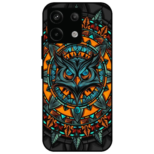 Owl Art - Glossy Metal Silicone Case for Redmi Note 13 Pro 5G