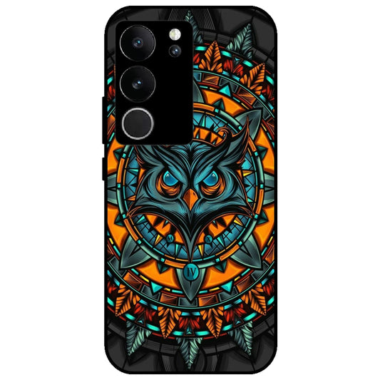 Owl Art - Glossy Metal Silicone Case for Vivo V29 5G