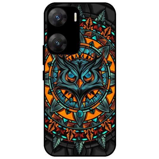 Owl Art - Glossy Metal Silicone Case for Vivo V29e