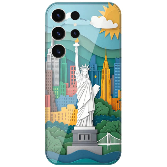 Paper Cut New York - Printed Silicone Case for Samsung Galaxy S26 Ultra