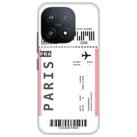 Paris Ticket - Clear Printed Silicone Case for iQOO 15