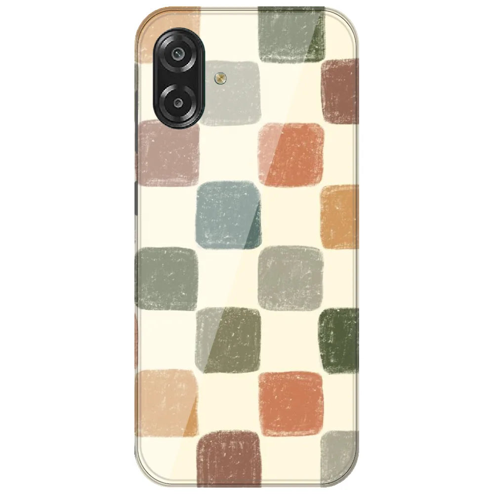 Pastel Crayon Checks - Printed Silicone Case for Samsung Galaxy A07 4G