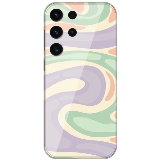 Pastel Groovy Swirl - Printed Silicone Case for Samsung Galaxy S26 Ultra