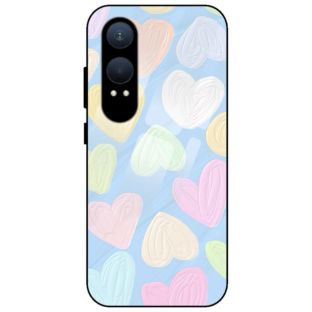 Pastel Hearts - Glass Case for OnePlus Nord CE 4 Lite