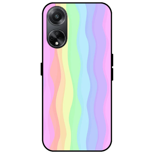 Pastel Rainbows - Glossy Metal Silicone Case for Oppo F23 5G