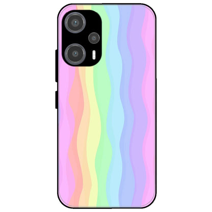 Pastel Rainbows - Glossy Metal Silicone Case for Poco F5