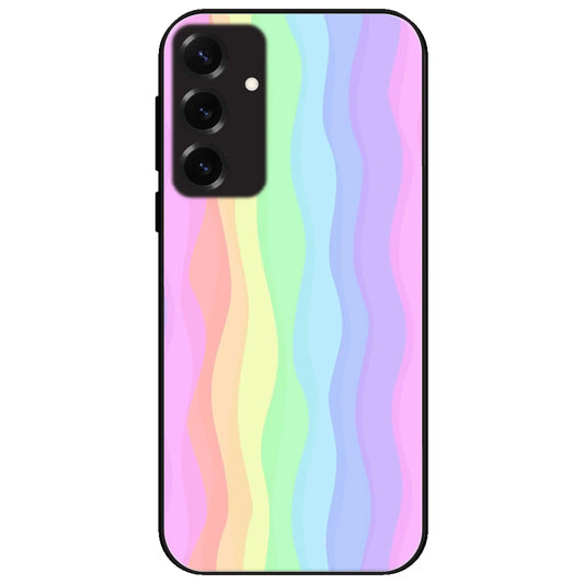 Pastel Rainbows - Glossy Metal Silicone Case for Samsung Galaxy S25 Plus