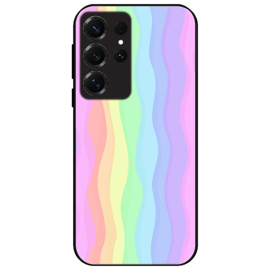 Pastel Rainbows - Glossy Metal Silicone Case for Samsung Galaxy S25 Ultra