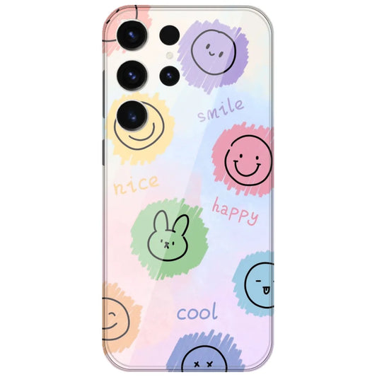 Pastel Smiley Doodles - Printed Silicone Case for Samsung Galaxy S26 Ultra