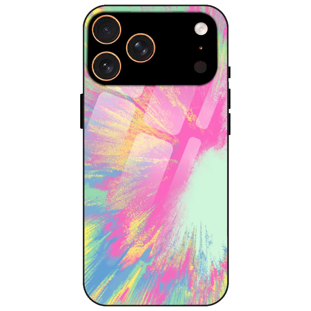 Pastel Splash Tie Dye - Glass Case for Apple iPhone 17 Pro Max