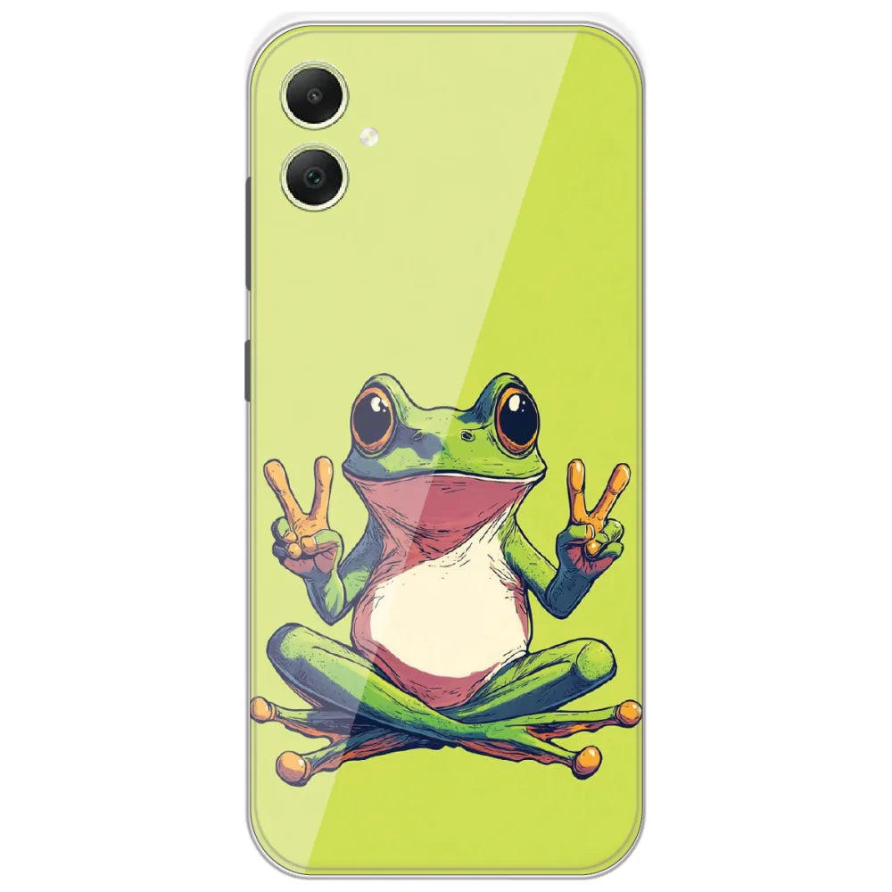 Peace Sign Frog - Printed Silicone Case for Samsung Galaxy A05