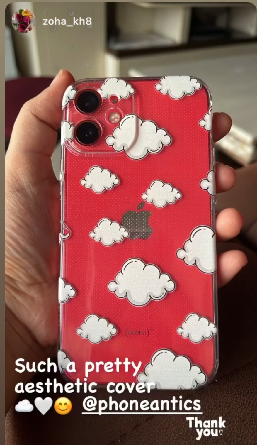 Customer @zoha_kh8 with their PhoneAntics case