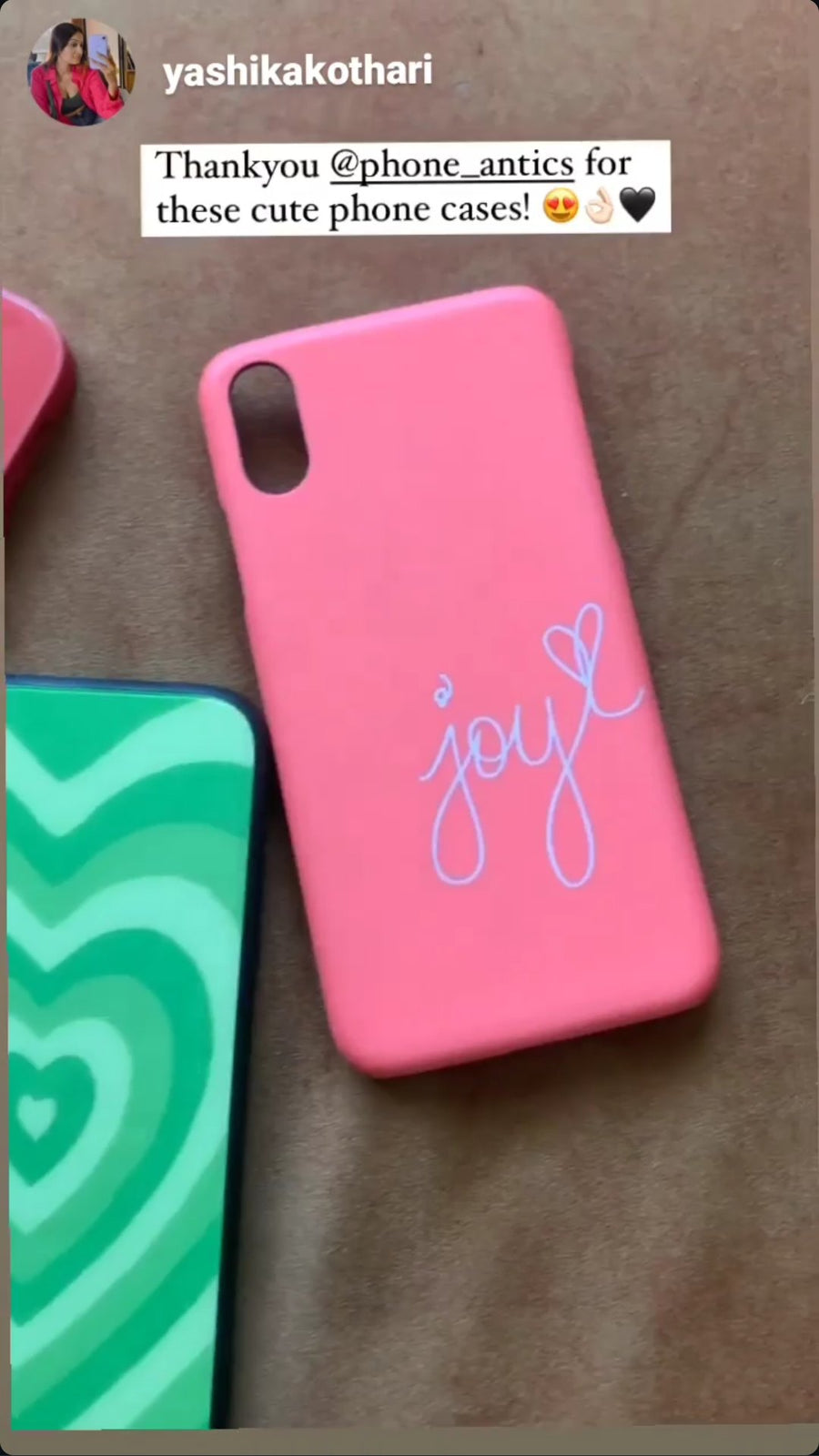 Customer @yashikakothari with their PhoneAntics case