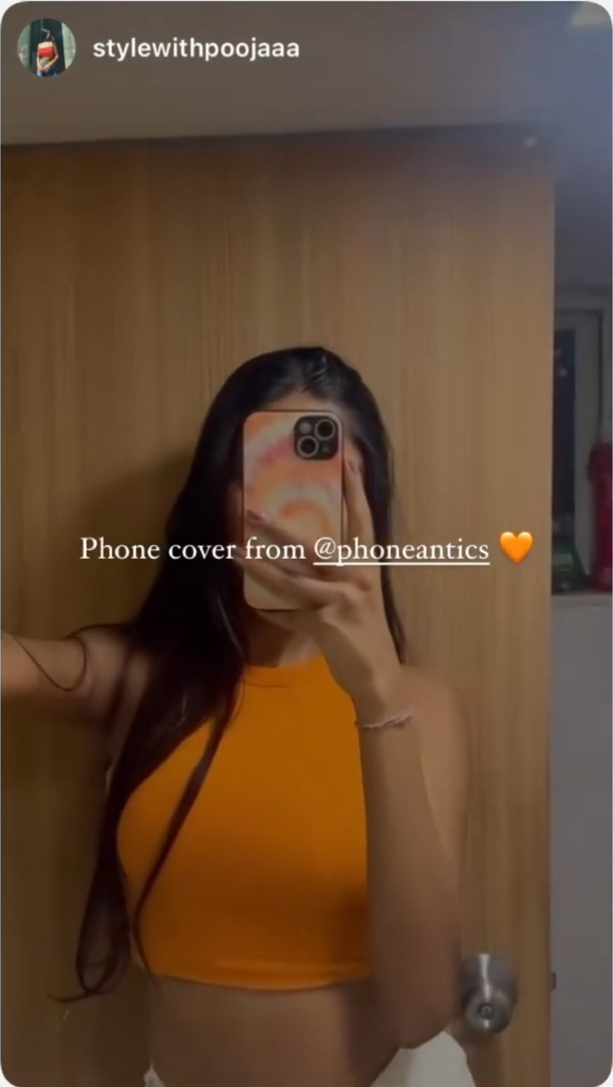 Customer @stylewithpoojaaa with their PhoneAntics case