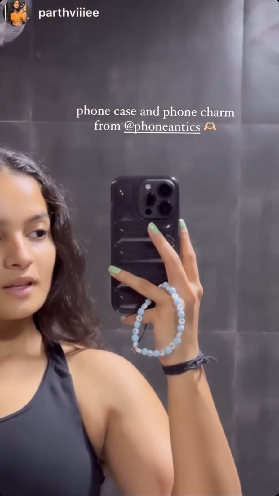Customer @parthviiiee with their PhoneAntics case