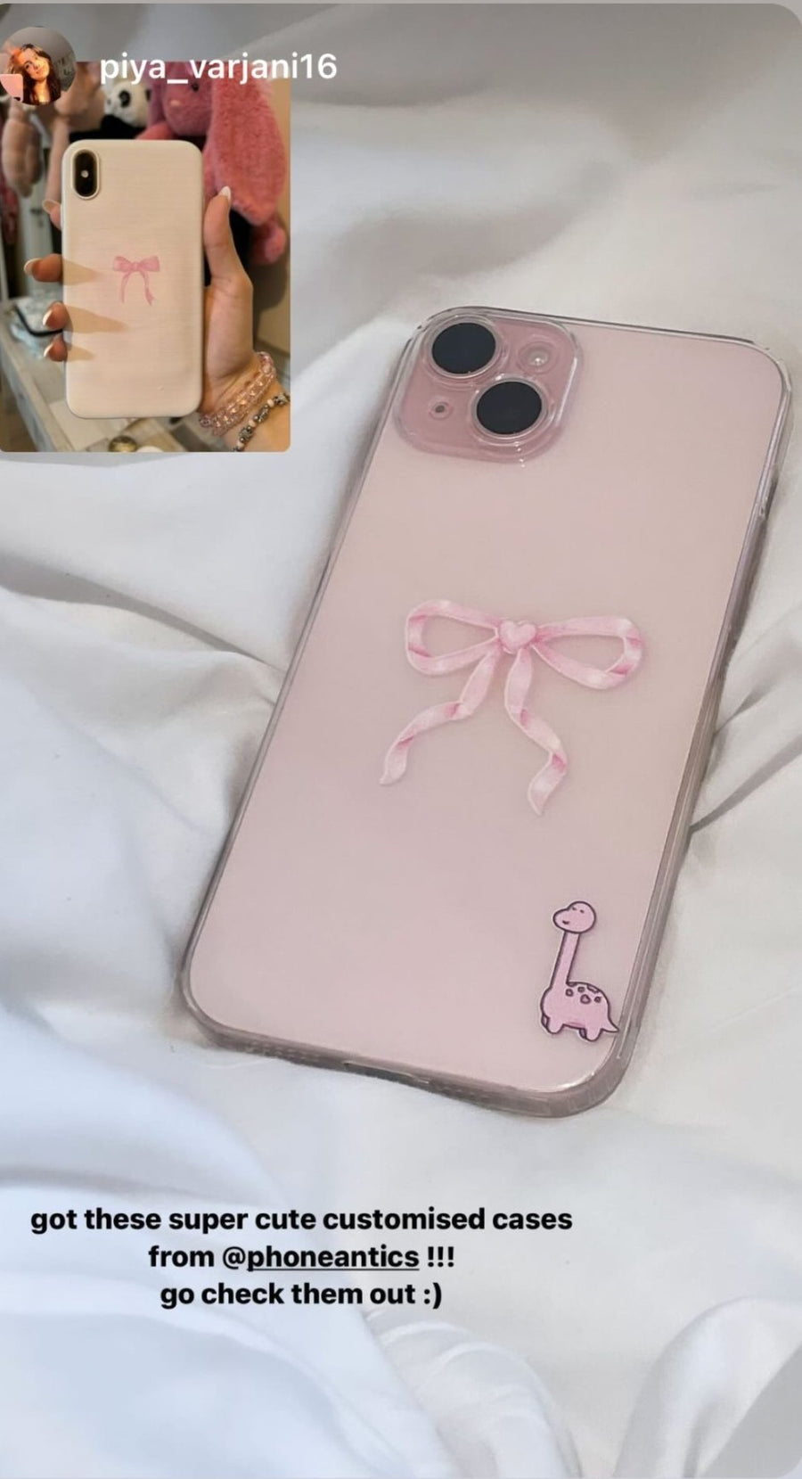 Customer @piya_varjani16 with their PhoneAntics case
