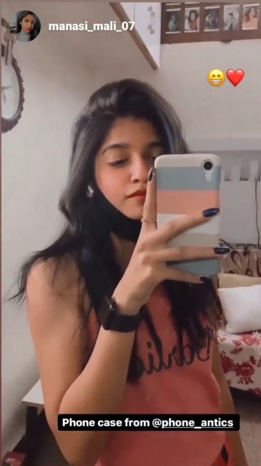 Customer @manasi_mali_07 with their PhoneAntics case