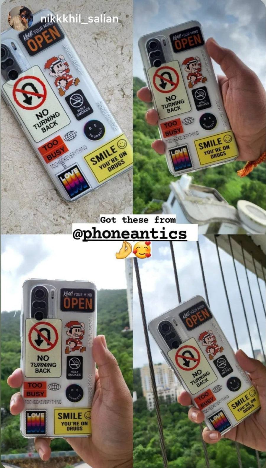Customer @nikkkhil_salian with their PhoneAntics case