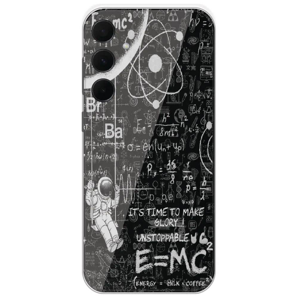 Physics Chalkboard - Printed Silicone Case for Samsung Galaxy A35