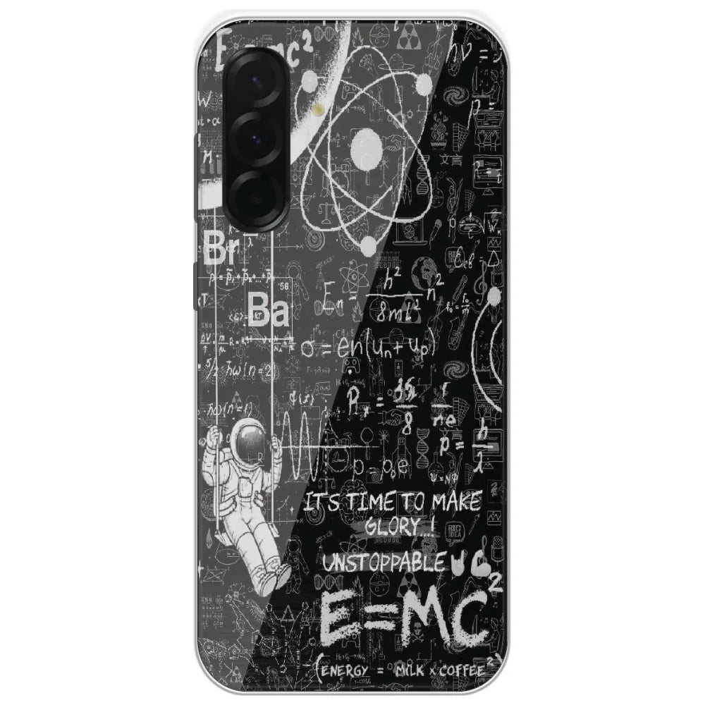 Physics Chalkboard - Printed Silicone Case for Samsung Galaxy A36