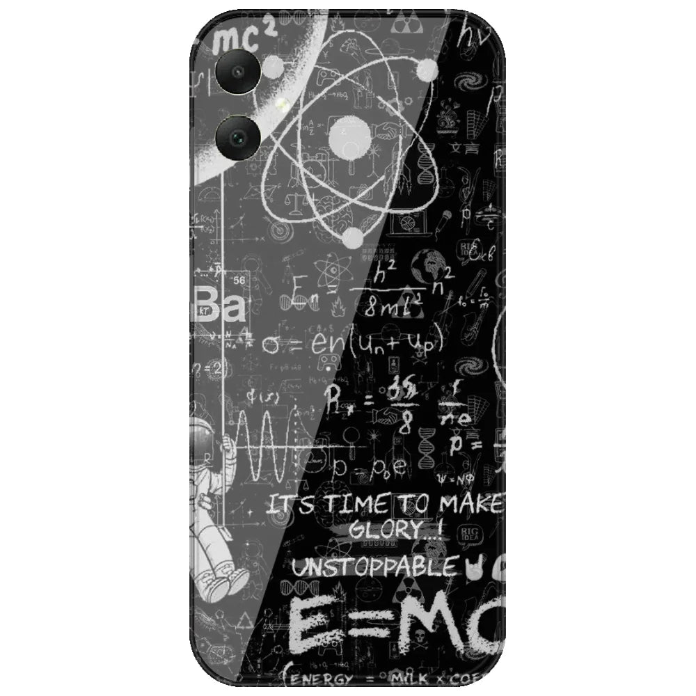Physics Chalkboard - Printed Silicone Case for Samsung Galaxy F05