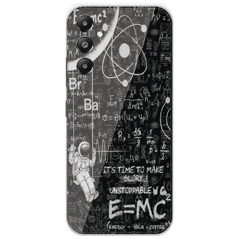 Physics Chalkboard - Printed Silicone Case for Samsung Galaxy F15