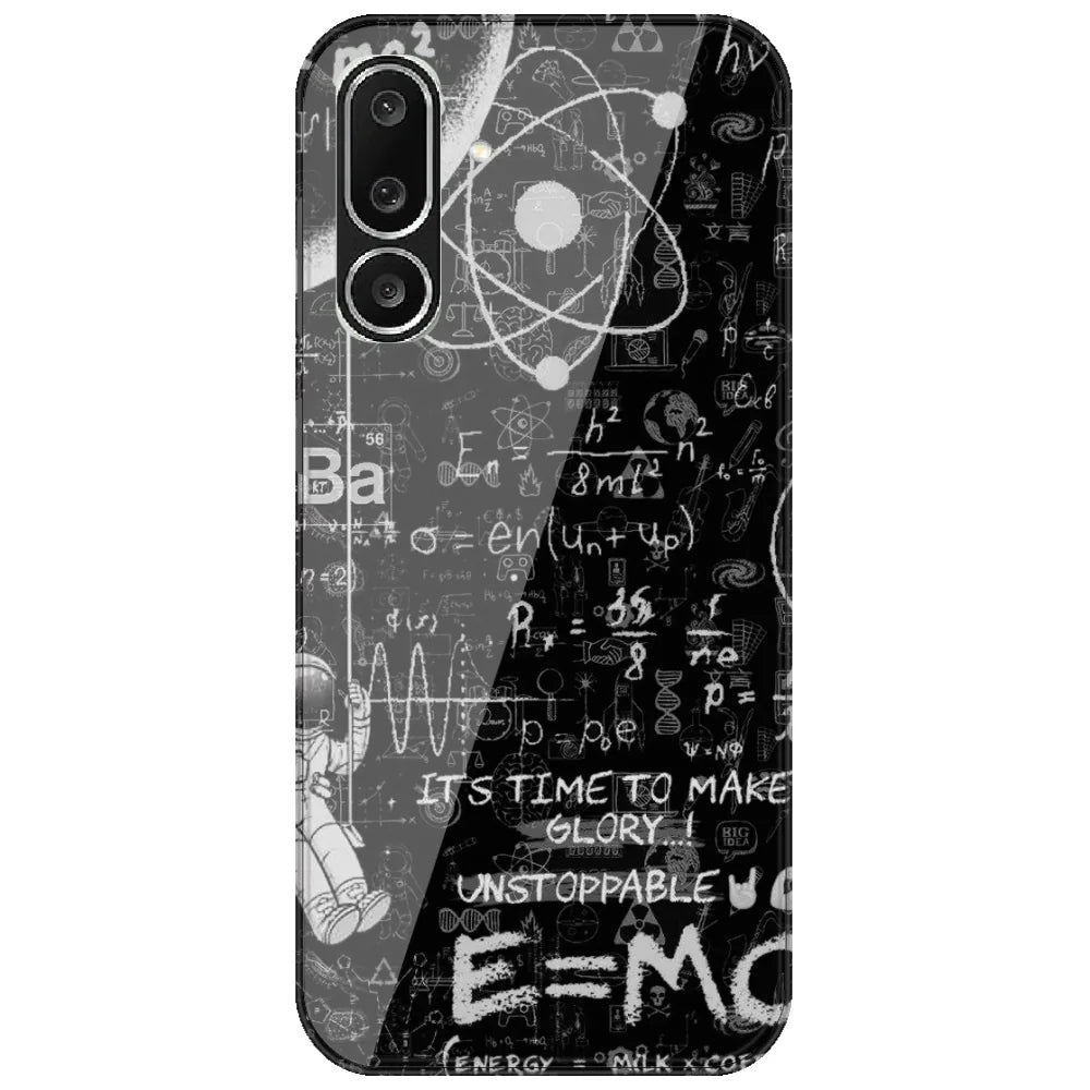 Physics Chalkboard - Printed Silicone Case for Samsung Galaxy M36