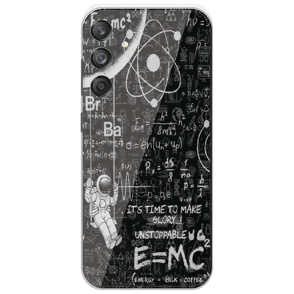 Physics Chalkboard - Printed Silicone Case for Samsung Galaxy M55 5G