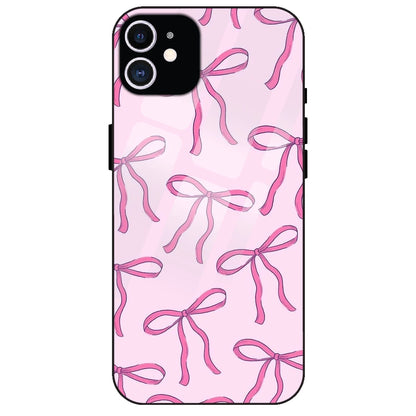 Pink Bows - Glass Case for Apple iPhone 12
