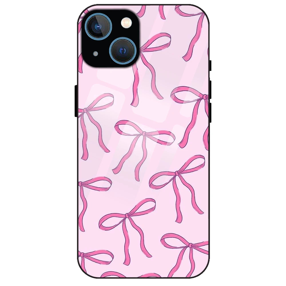 Pink Bows - Glass Case for Apple iPhone 13 Mini