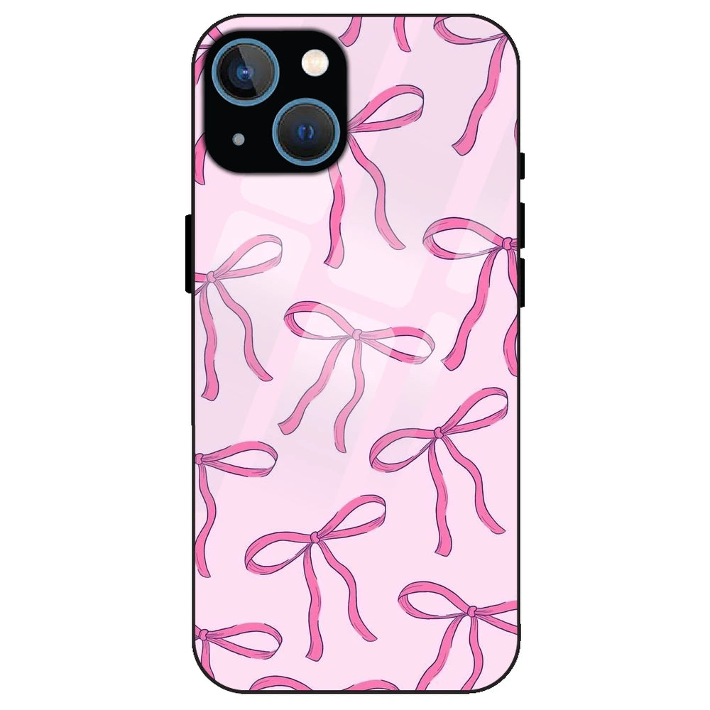 Pink Bows - Glass Case for Apple iPhone 15