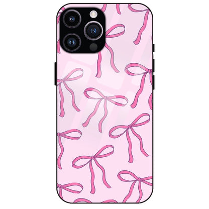 Pink Bows - Glass Case for Apple iPhone 16 Pro