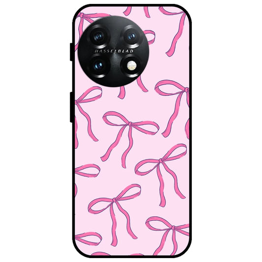 Pink Bows - Glossy Metal Silicone Case for OnePlus 11