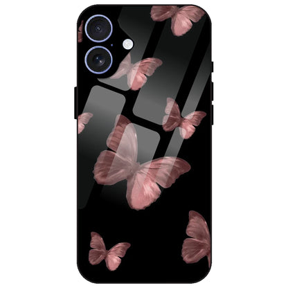Pink Butterflies - Glass Case for Apple iPhone 17