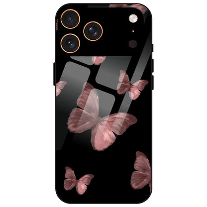 Pink Butterflies - Glass Case for Apple iPhone 17 Pro