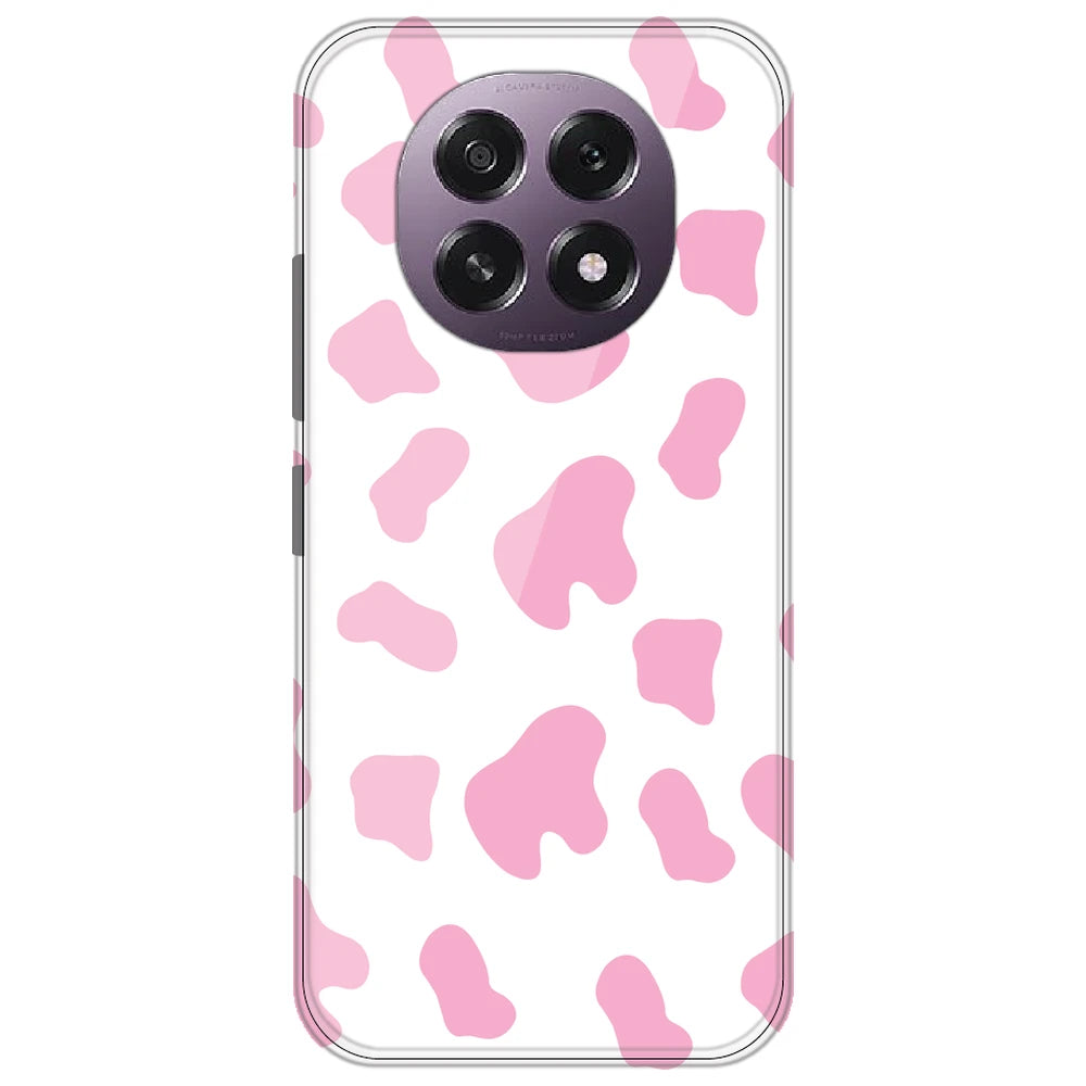 Pink Cow Print - Clear Printed Silicone Case for Oppo F29