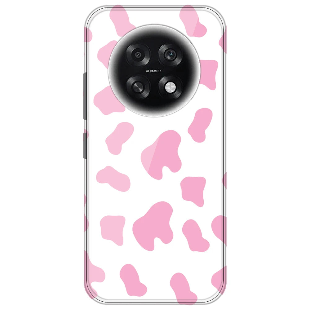 Pink Cow Print - Clear Printed Silicone Case for Oppo F31 Pro Plus