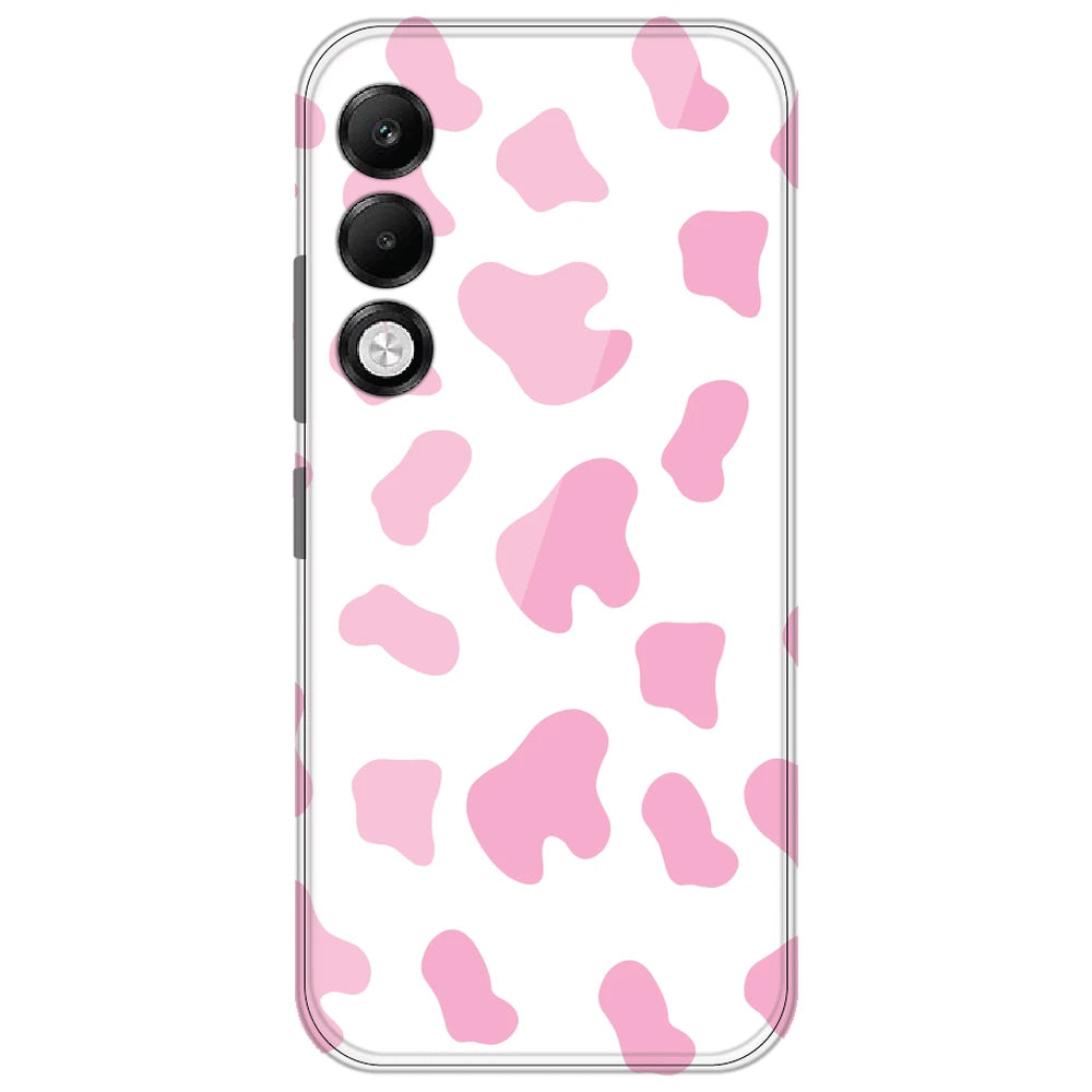 Pink Cow Print - Clear Printed Silicone Case for Oppo K13X