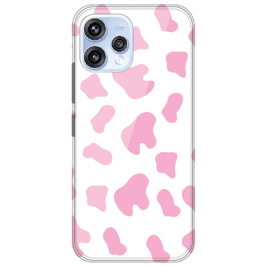 Pink Cow Print - Clear Printed Silicone Case for Oppo Reno 15