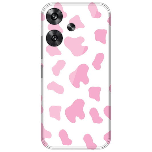 Pink Cow Print - Clear Printed Silicone Case for Poco F6