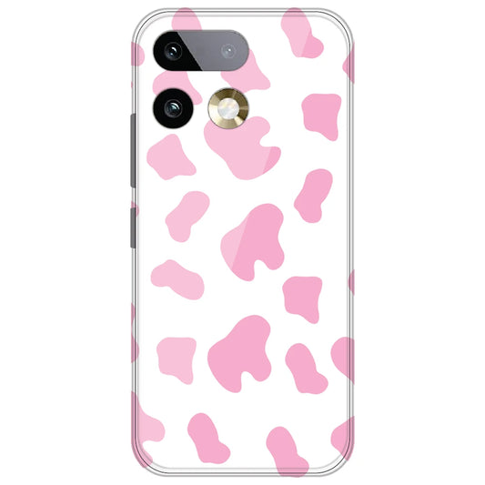 Pink Cow Print - Clear Printed Silicone Case for Realme 16 Pro Plus