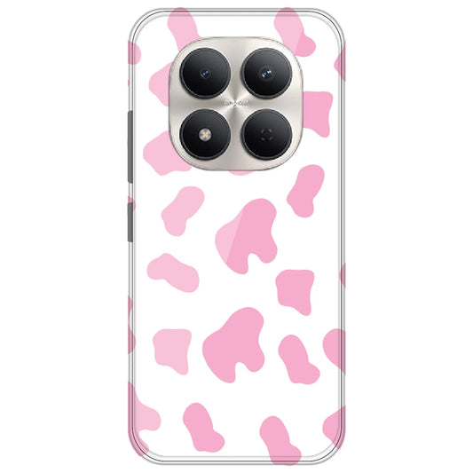 Pink Cow Print - Clear Printed Silicone Case for Redmi Note 15 Pro